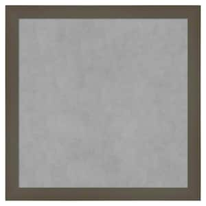 Svelte Clay Grey 13 in. x 13 in. Framed Magnetic Board