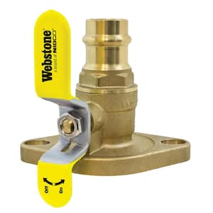3/4 in. x 3/4 in. Lead Free Forged Brass Press x Rotating Flange High Velocity Ball Valve