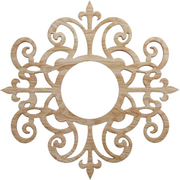 Ekena Millwork 0.25 in. x 5.25 in. x 16 in. Wood Medallion Moulding
