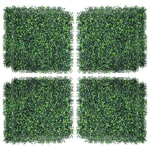 12 Packs 20 x 20 x 1.78 Inch Grass Wall Panels Artificial Boxwood Hedge Greenery Wall UV- Protected Outdoor & Indoor