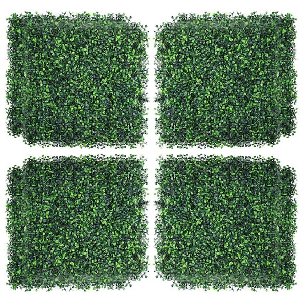 Unbranded 20 in. x 20 in. x 1.78 in. Grass Panel Artificial Boxwood Hedge Greenery Wall UV-Protected Outdoor and Indoor (24-Packs)