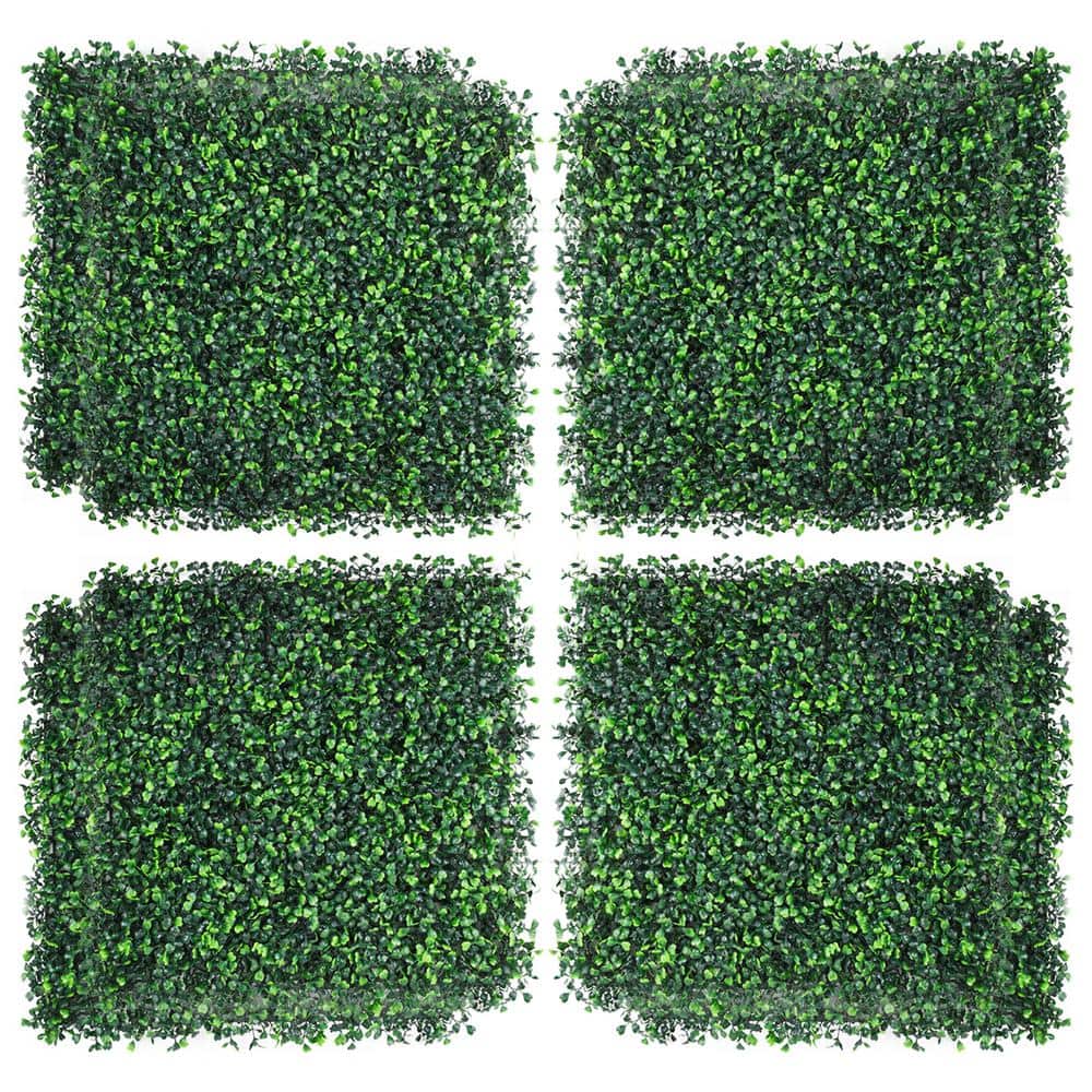 20 in. x 20 in. x 1.7 in. Grass Panels Artificial Boxwood Hedge Greenery Wa