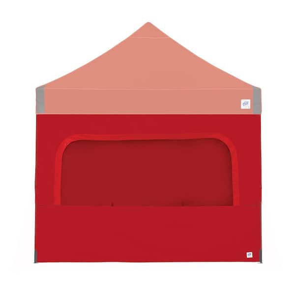 Light Duty Sidewall with Mesh Windows in Red, Fits E-Z UP 10 ft. x 10 ft. Straight Leg Shelters (Not Included)