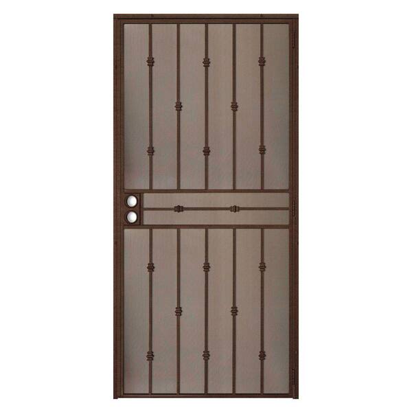 Unique Home Designs 32 in. x 80 in. Cabo Bella Copper Surface Mount Outswing Steel Security Door with Fine-grid Steel Mesh Screen