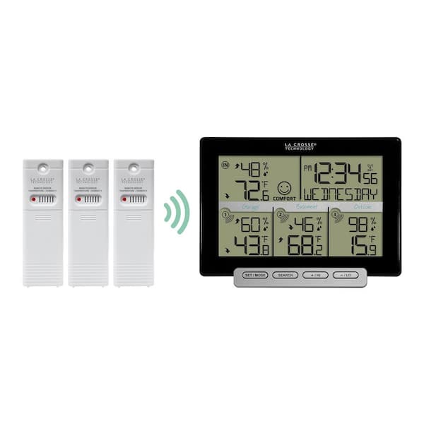 La Crosse Technology 308-1412-3TX 3 Channel Wireless Weather Station With 3 Included Transmitting Sensors