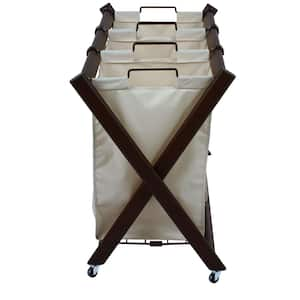 Deluxe Steel Triple Laundry Sorter