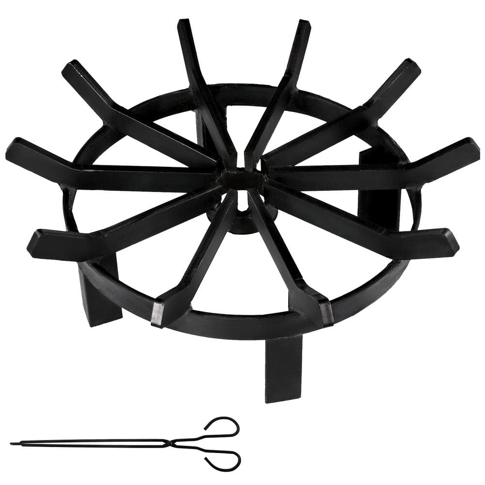 VEVOR Fire Pit Grill Grate Liftup 3 in. H Thick Iron CurvedEdge