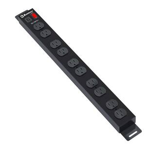 10-Outlet Heavy-Duty Surge Protector Strip USB