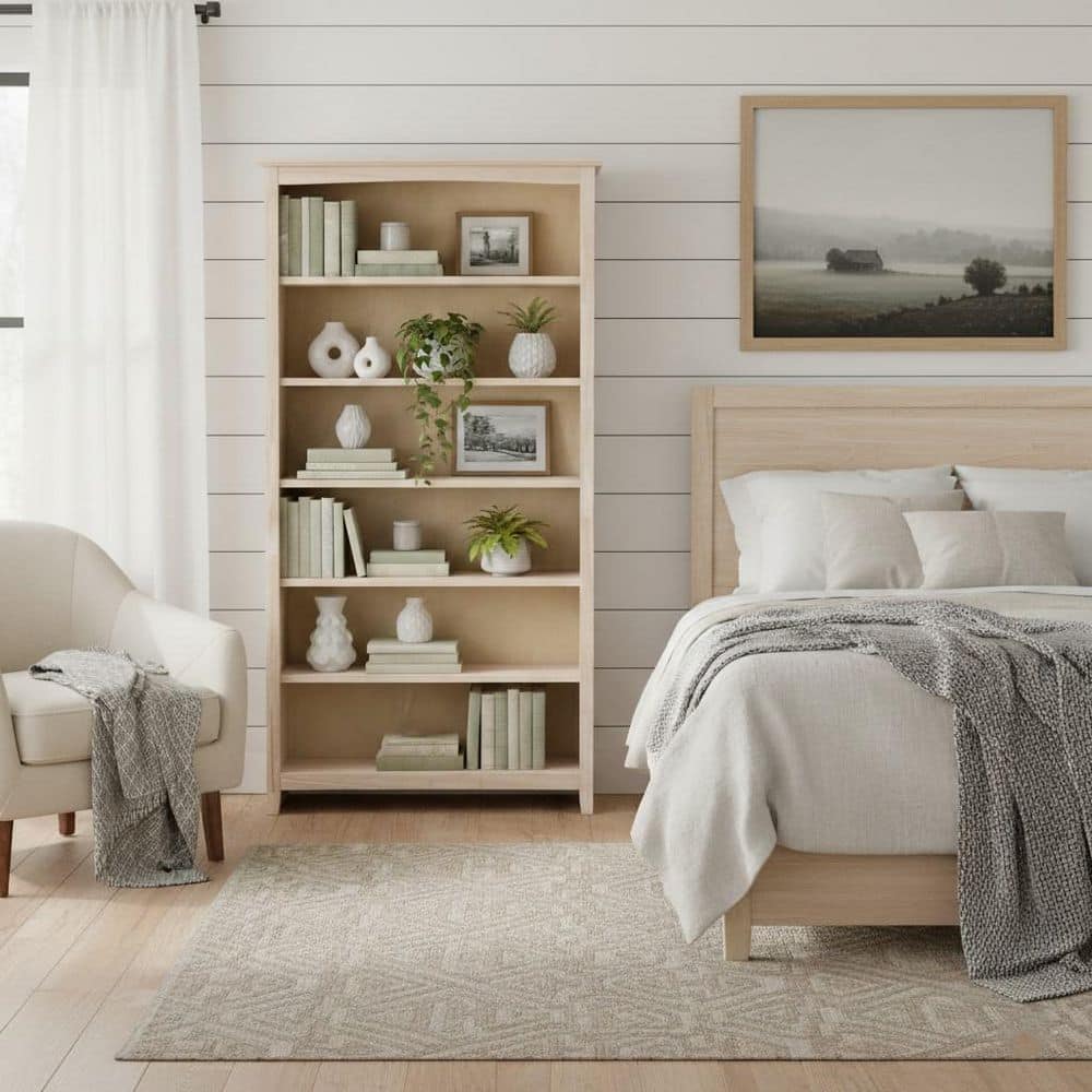 ニシコイ　シェルフS International Concepts 72 in. H Unfinished Solid Wood 6-Shelf