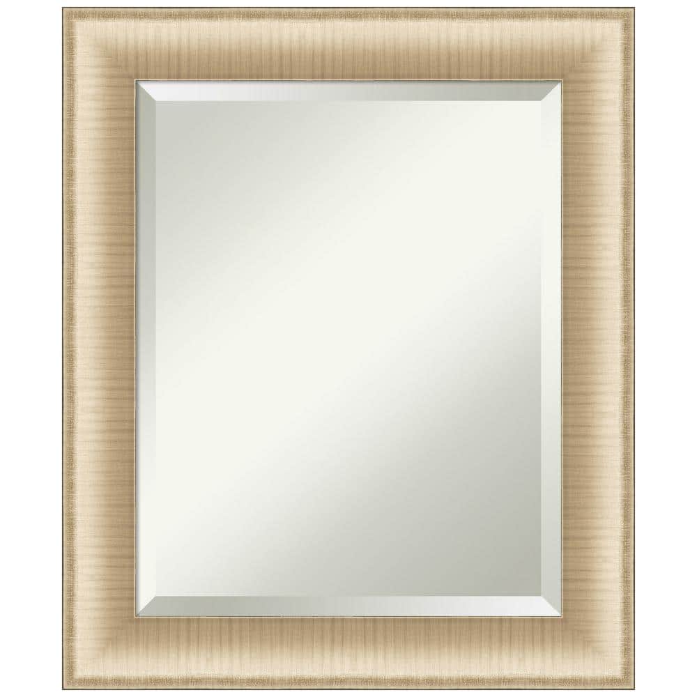 Elegant Brushed Honey Gold Framed Rectangular Wall Mirror