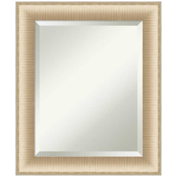 Amanti Art Elegant Brushed Honey 20.75 in. H x 24.75 in. W Framed Wall Mirror