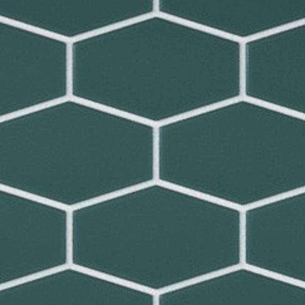 Long Hex 2.83-3in. x3. 5-4in. Marine Matte Glass Mesh-Mounted Mosaic Tile Sample price history on PriceWatchPro