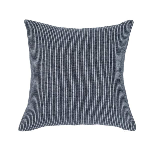 EverGrace Elsa Reversible Woven Pinstripes 18 in. x 18 in. Pillow