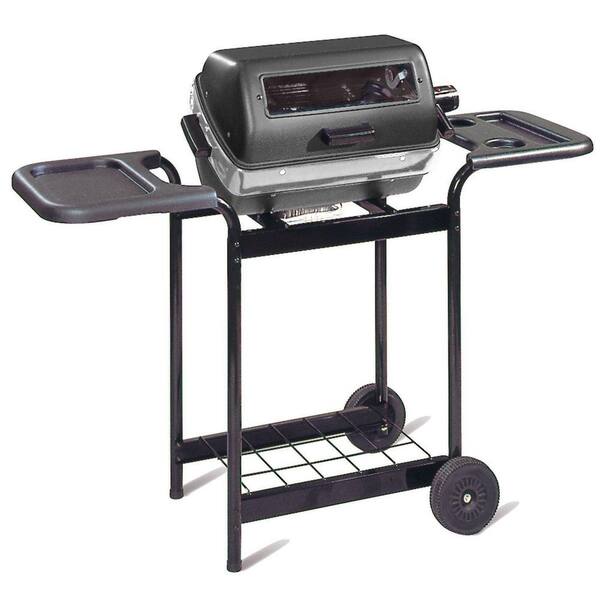 Deluxe Electric Grill in Graphite with Cart & Side Tables