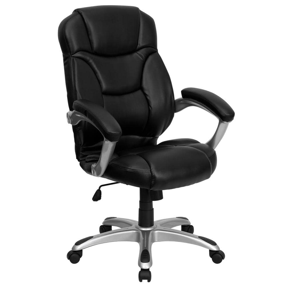 Hoswell Home Office Chair, Ergonomic High Back Cushion Lumbar Back Support, Computer Desk Chair, Adjustable Executive Leather Chair with Armrest 17 St