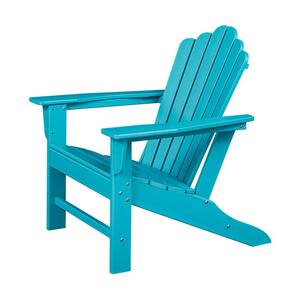 Classic Blue Plastic Adirondack Chair for Outdoor Garden Porch Patio Deck Backyard
