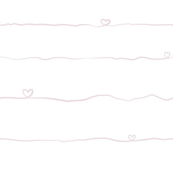 Chesapeake Pink Love and Hearts Script Matte Non-Pasted Wallpaper Sample