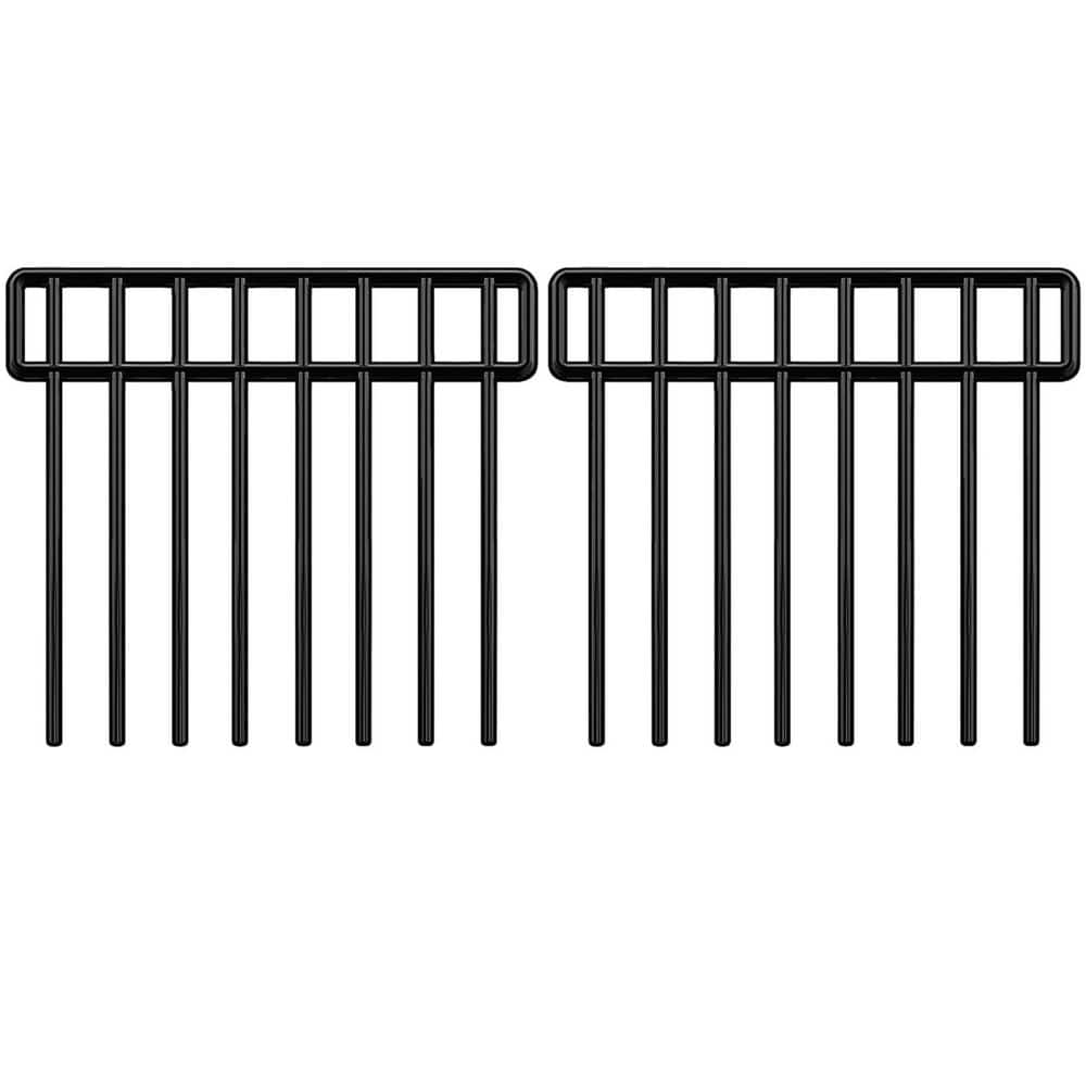 17 in. L x 13 in. H Metal Garden Fence No Dig Animal Barrier Ground Stakes 