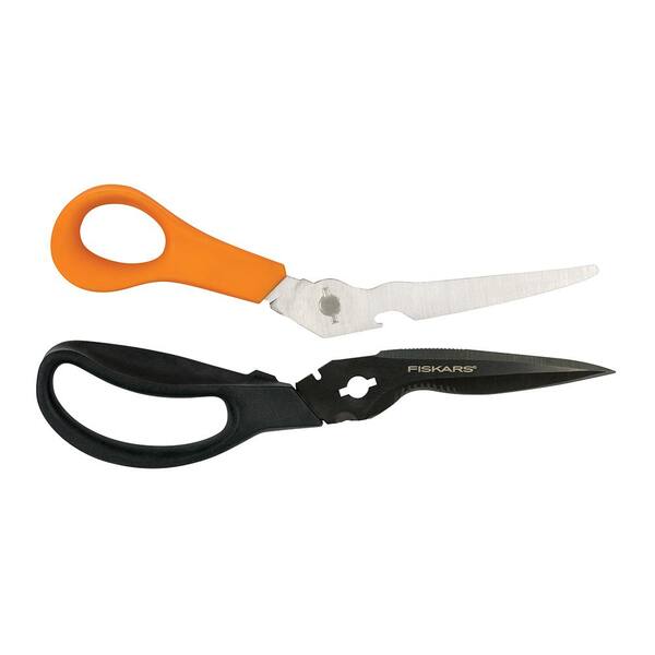 Fiskars 4.5-in Serrated Large Ergonomically Sculpted Finger and Thumb Loops Scissors Fiskars 4.5-in Serrated Large Ergonomically Sculpted Finger and Thumb Loops Scissors