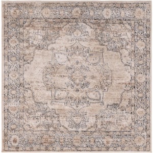 Portland Canby Ivory/Beige 4 ft. x 4 ft. Square Area Rug