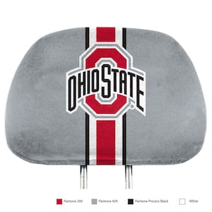 Ohio State University Printed Headrest 10 in. x 14 in. Universal Size Cover Set