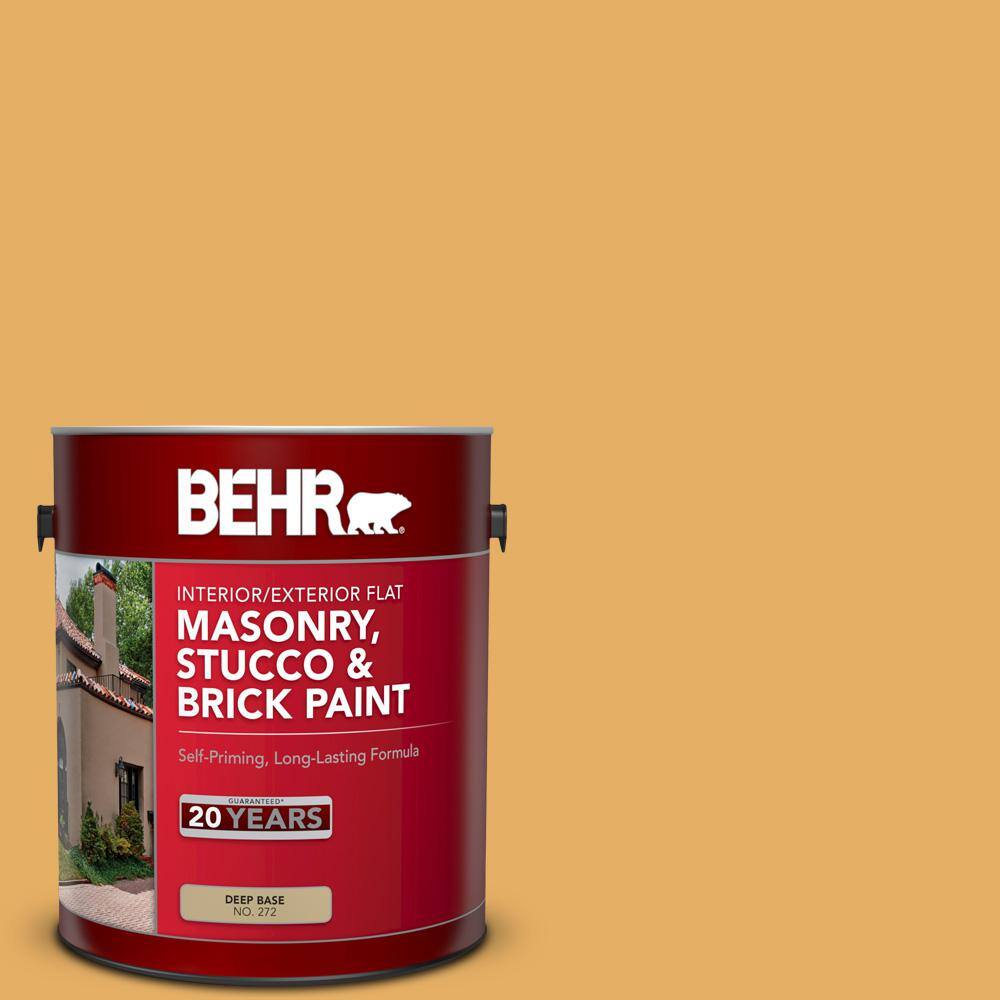 1 gal. #MQ4-11 Lamplit Flat Masonry, Stucco and Brick Interior/Exterior Pai