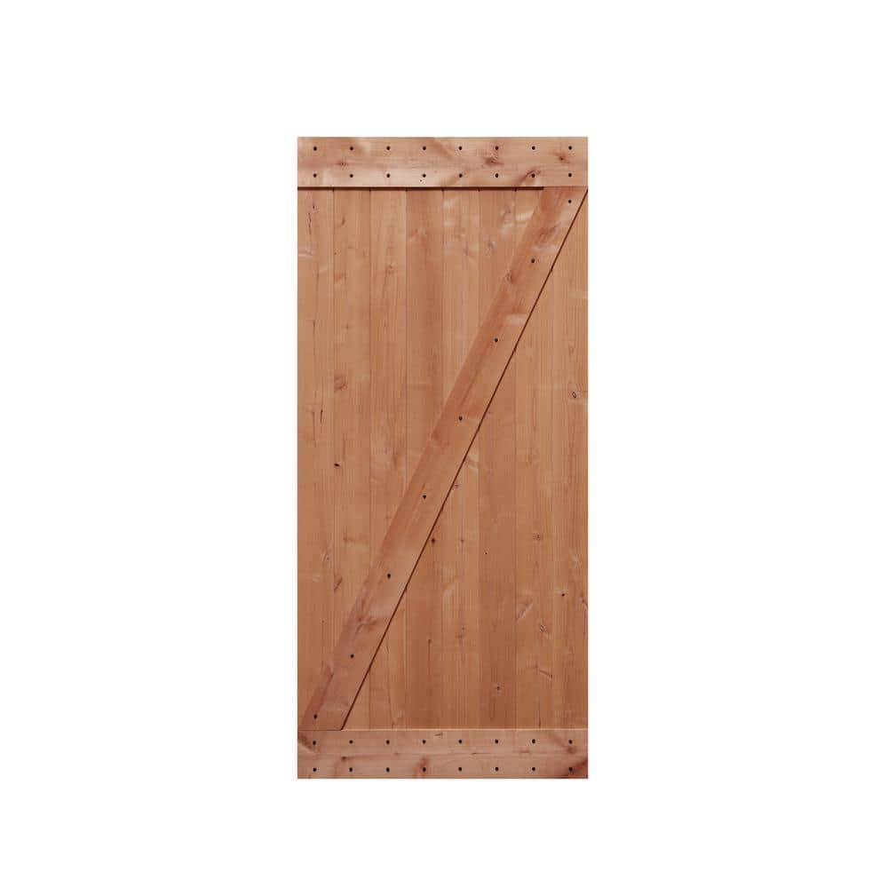38 in. x 84 in. Ready-to-Assemble Z-Brace Hardwood Knotty Alder Interior Barn Door Slab price history on PriceWatchPro