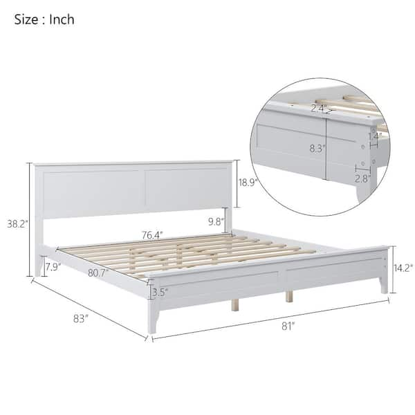 Sturdy wood deals platform bed