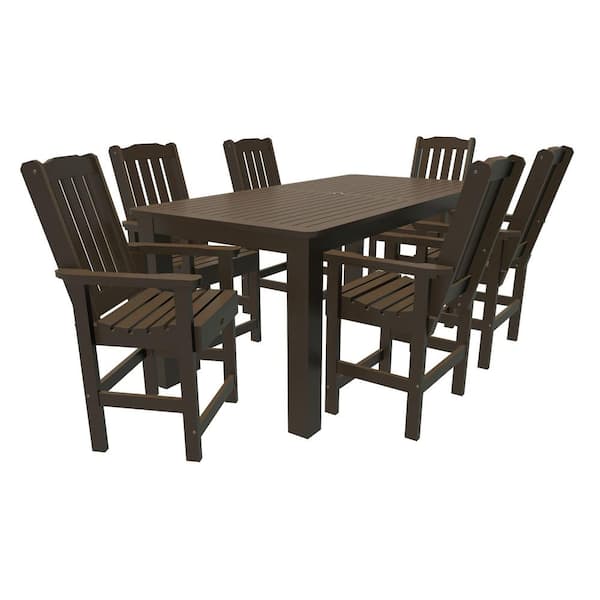 Unbranded Springville 7-Pieces Recycled Plastic Outdoor Counter Dining Set