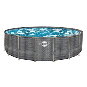 18 ft. Round x 52 in. D Rattan Soft-sided Oasis Pool