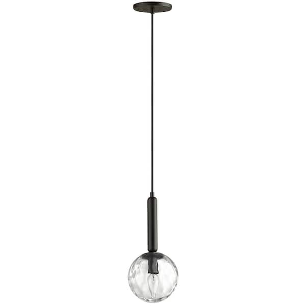 Dainolite Tara 1-Light Matte Black Contemporary Mini Pendant Light