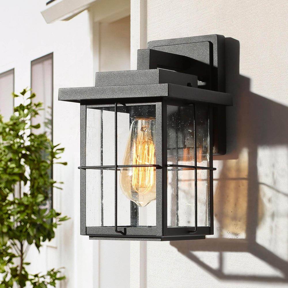 modern black outdoor sconce