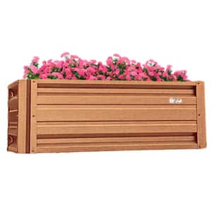 24 inch by 48 inch Rectangle Copper Metallic Metal Planter Box