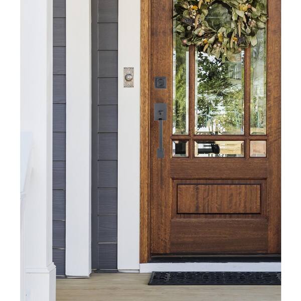 Avino Bright Chrome Single Cylinder Deadbolt Entry Door Handleset