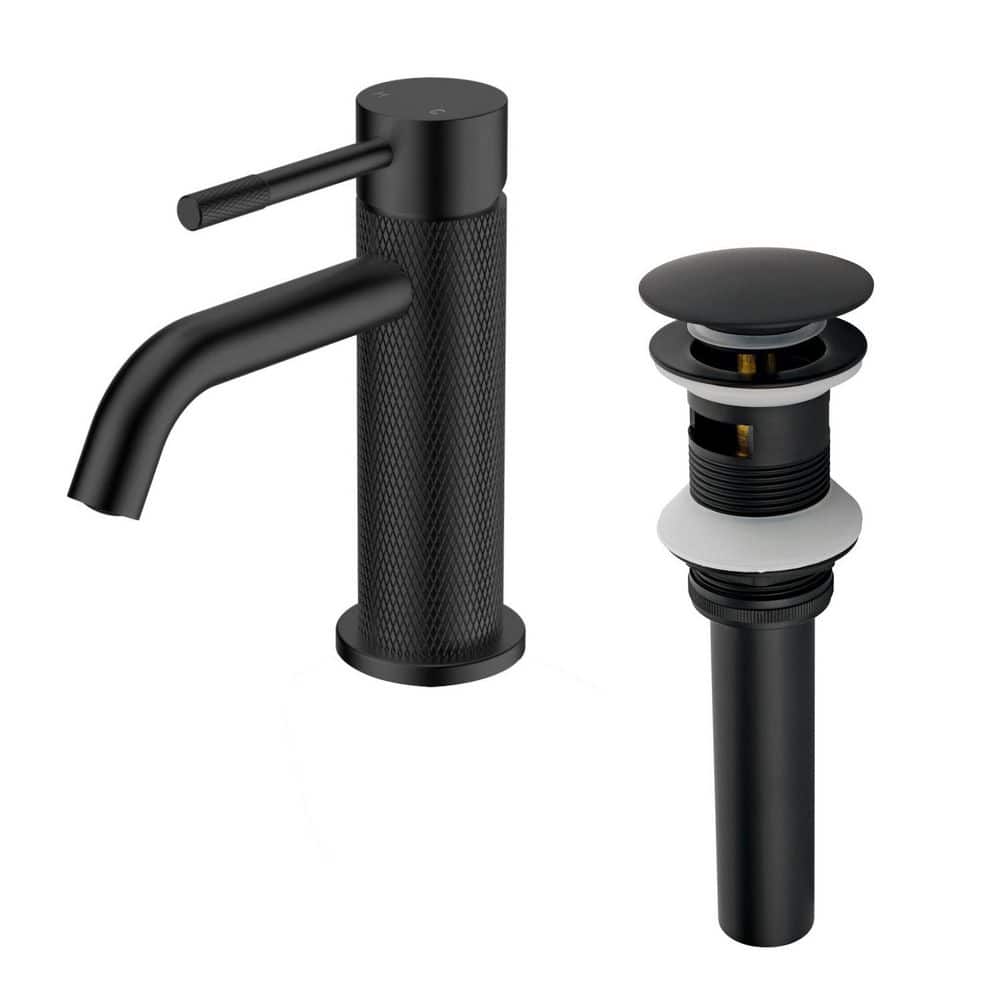 Single Handle Single Hole Bathroom Sink Faucet with Drain Kit Modern Brass Bathroom Basin Vanity RV Taps in Matte Black price history on PriceWatchPro