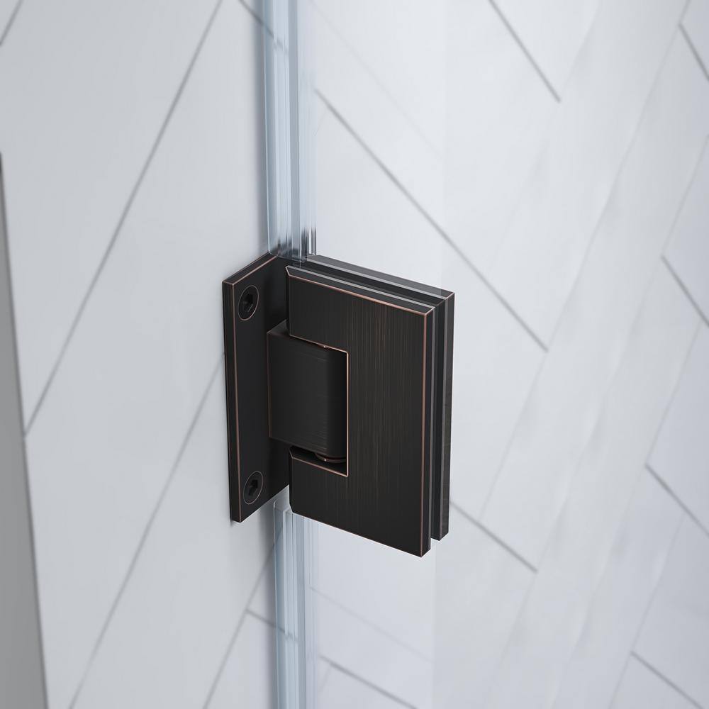 Endless Tampa-Pro 32" Frameless Shower Kit with Oil Rubbed Bronze Finish