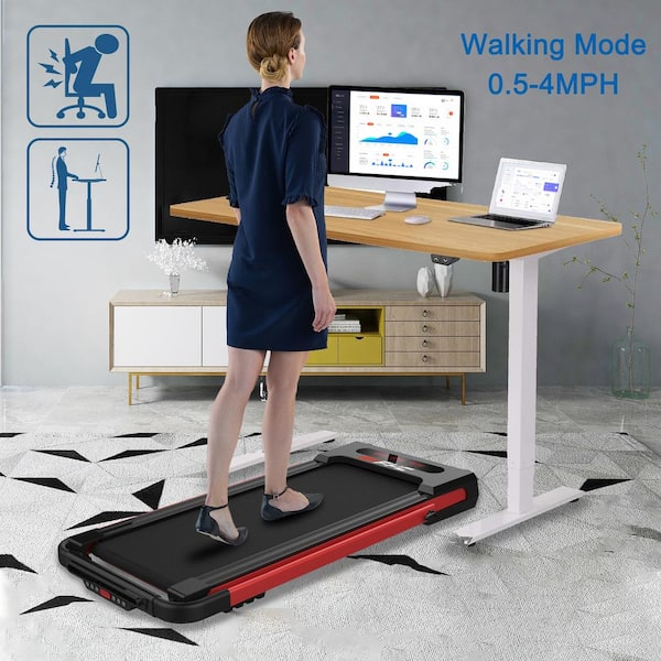 Walking Jogging Motorized Running Machine for Home/Office Use Under Desk Treadmill Electric Portable Treadmill Walking Treadmill with Remote Control and LCD Display 