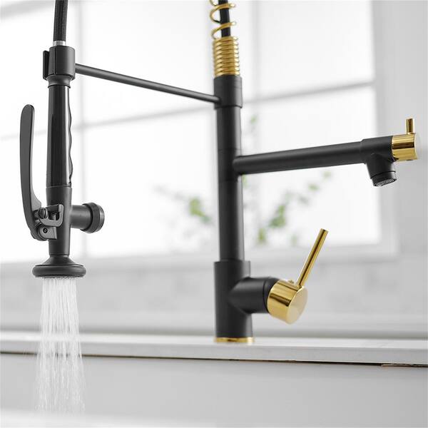 FLG Single Handle Commercial Pull Down Sprayer Kitchen