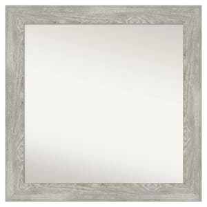 Dove Greywash 34 in. x 34 in. Custom Non-Beveled Distressed Recyled Polystyrene Bathroom Vanity Wall Mirror