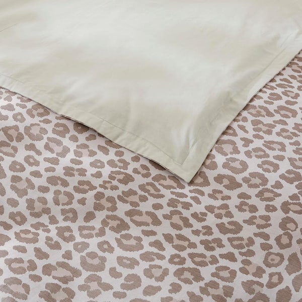 leopard print jacquard duvet set