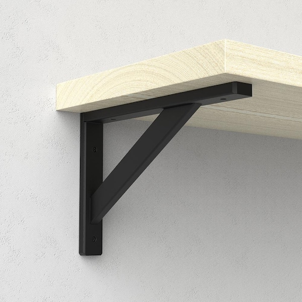 7. 5in x 11. 5in Black Wooden Shelving Bracket
