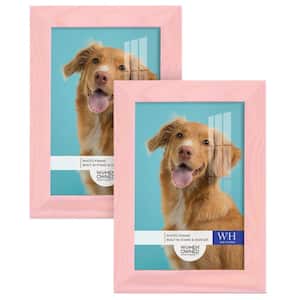 Woodgrain 5 in. x 7 in. Sunset Pink Picture Frame (Set of 2)