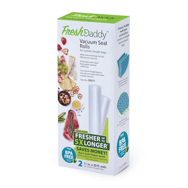 FreshDaddy 2-11 in. x 20 ft. Vacuum Seal Rolls (Set of 2)