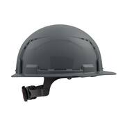 BOLT Gray Type 1 Class C Front Brim Vented Hard Hat with 6-Point Ratcheting Suspension (10-Pack)