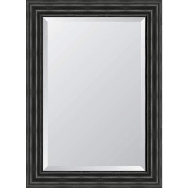 Melissa Van Hise Medium Rectangle Black Beveled Glass Classic Mirror (32 in. H x 44 in. W)