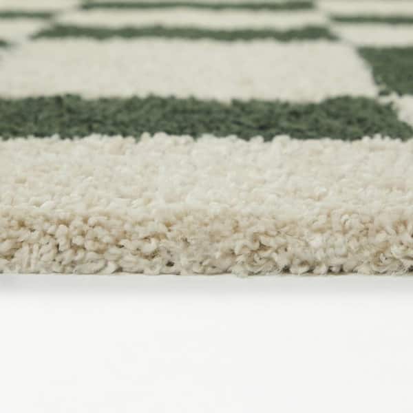 Leslie Green/Blue 5 ft. x 7 ft. Area Rug