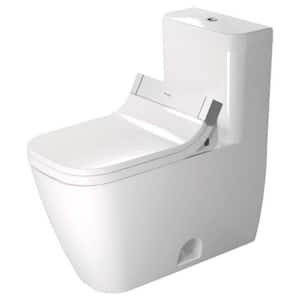 Happy D.2 1-piece 0.92 GPF Dual Flush Elongated Toilet in White, Seat Included