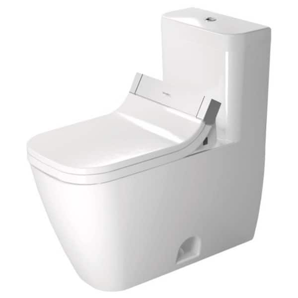 Duravit Happy D.2 1-piece 0.92 GPF Dual Flush Elongated Toilet in White ...