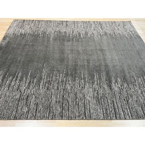 Gray 4 ft. x 6 ft. Hand-Knotted Wool Modern Area Rug