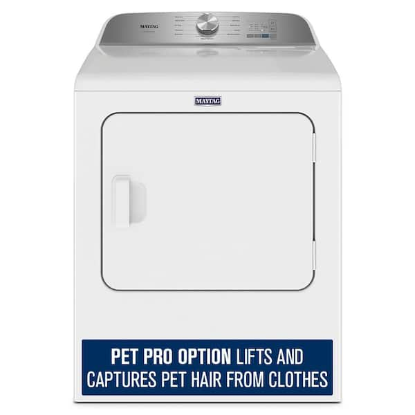 7.0 cu. ft. Vented Pet Pro Electric Dryer in White